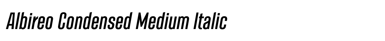Albireo Condensed Medium Italic image